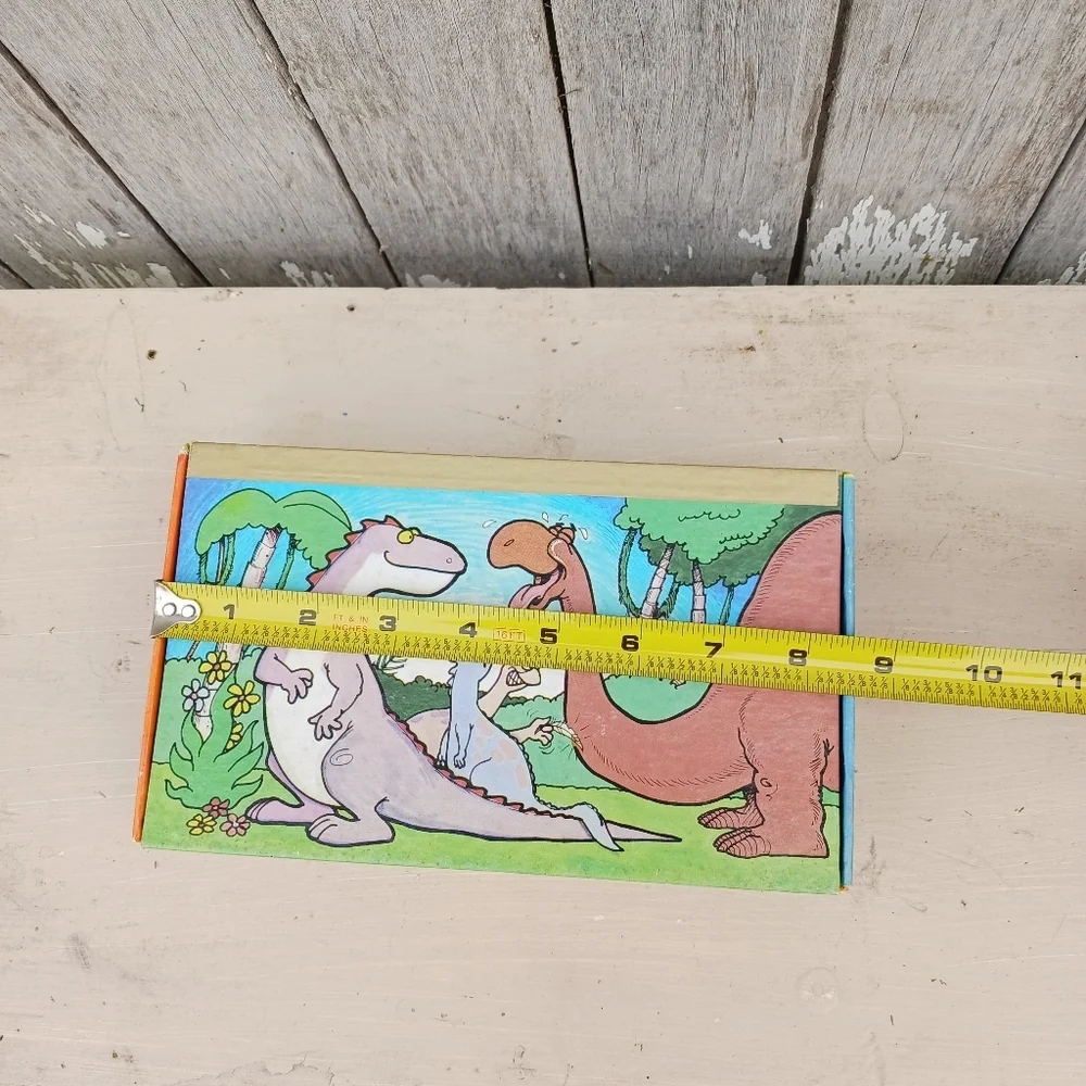 Vintage Dinosaur PENCIL BOX School Sterling Lebanon Packaging Cardboard USA Made